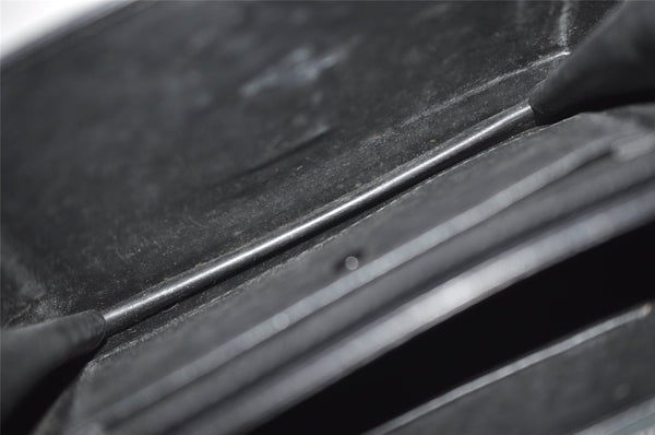 Authentic GUCCI Vintage Hand Bag Purse Leather Black 3201J