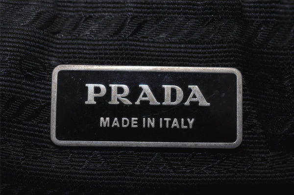 Authentic PRADA Nylon Tessuto Saffiano Leather Shoulder Cross Bag Black 3202I