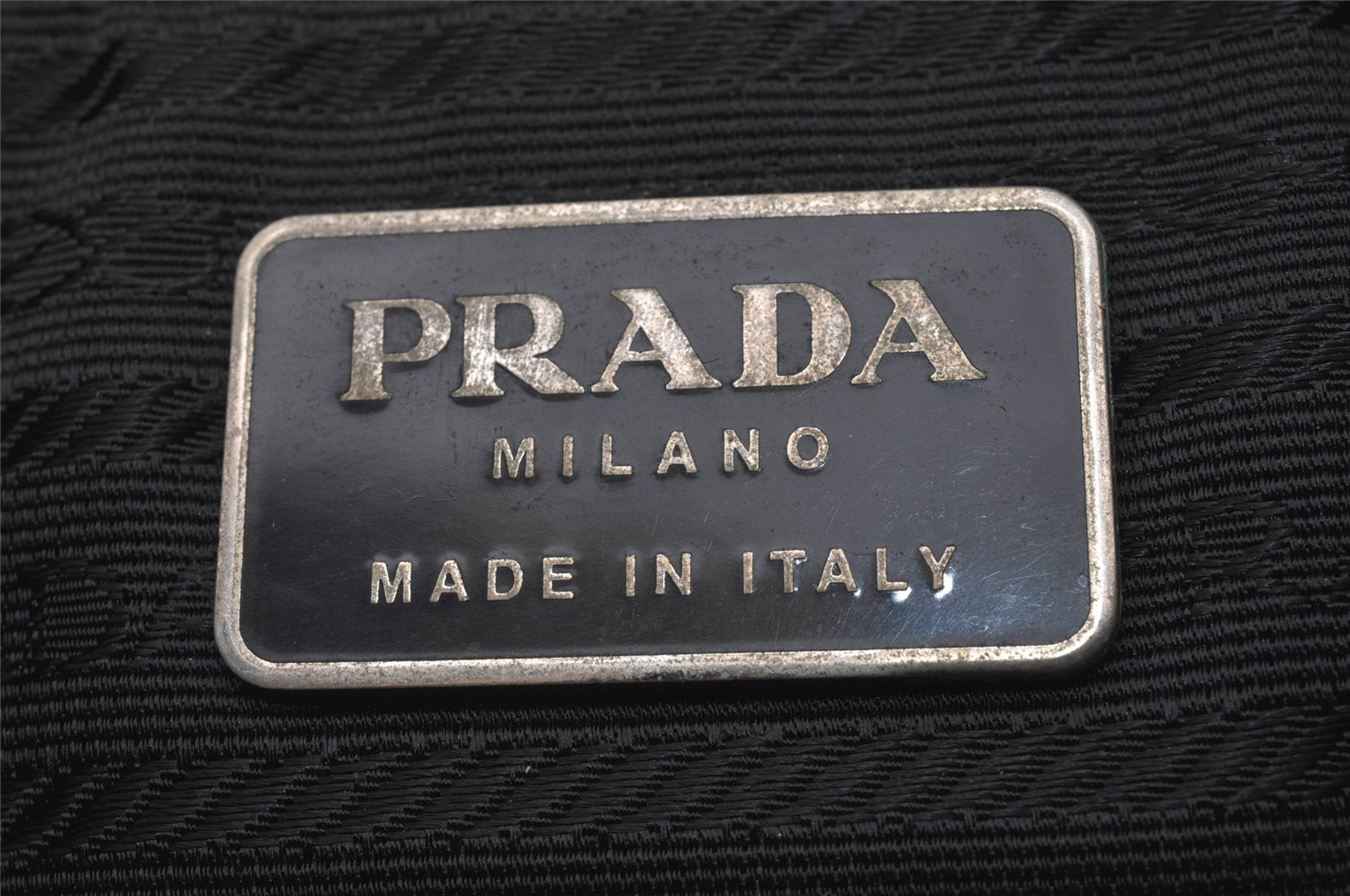 Authentic PRADA Nylon Tessuto Saffiano Leather Shoulder Cross Bag Black 3203I