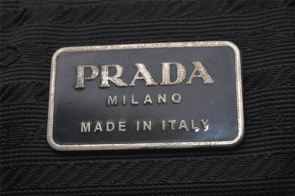 Authentic PRADA Nylon Tessuto Saffiano Leather Shoulder Cross Bag Black 3203I