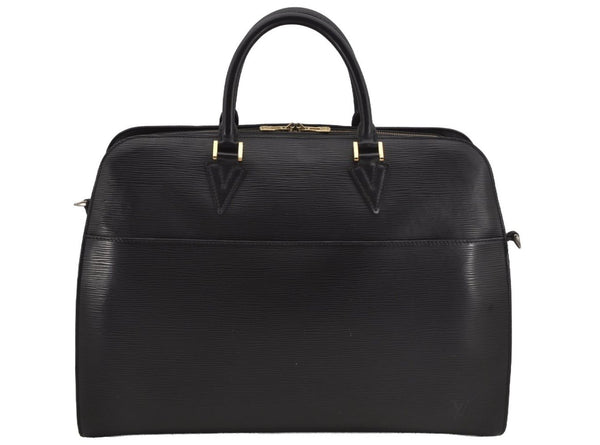 Authentic Louis Vuitton Epi Sorbonne Hand Business Bag Black M54512 LV 3203J