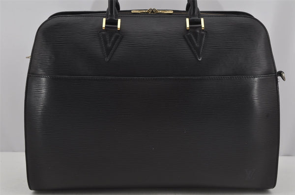 Authentic Louis Vuitton Epi Sorbonne Hand Business Bag Black M54512 LV 3203J