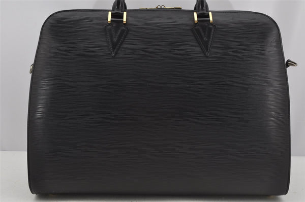Authentic Louis Vuitton Epi Sorbonne Hand Business Bag Black M54512 LV 3203J