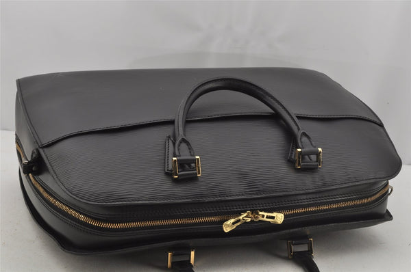Authentic Louis Vuitton Epi Sorbonne Hand Business Bag Black M54512 LV 3203J
