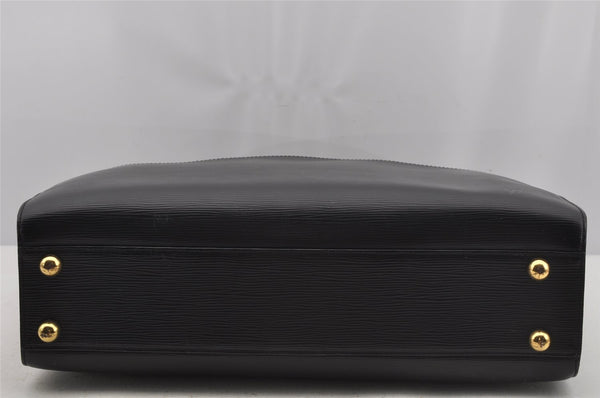 Authentic Louis Vuitton Epi Sorbonne Hand Business Bag Black M54512 LV 3203J