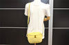 Authentic Salvatore Ferragamo Vara Shoulder Cross Bag Suede Leather Yellow 3204I