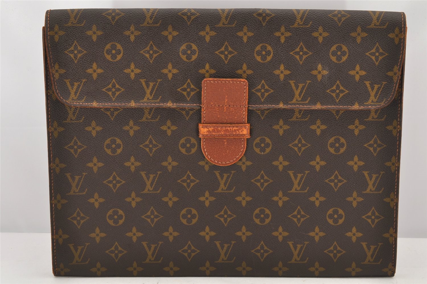 Authentic Louis Vuitton Monogram Poche Ministre Document Case Old Model LV 3204K