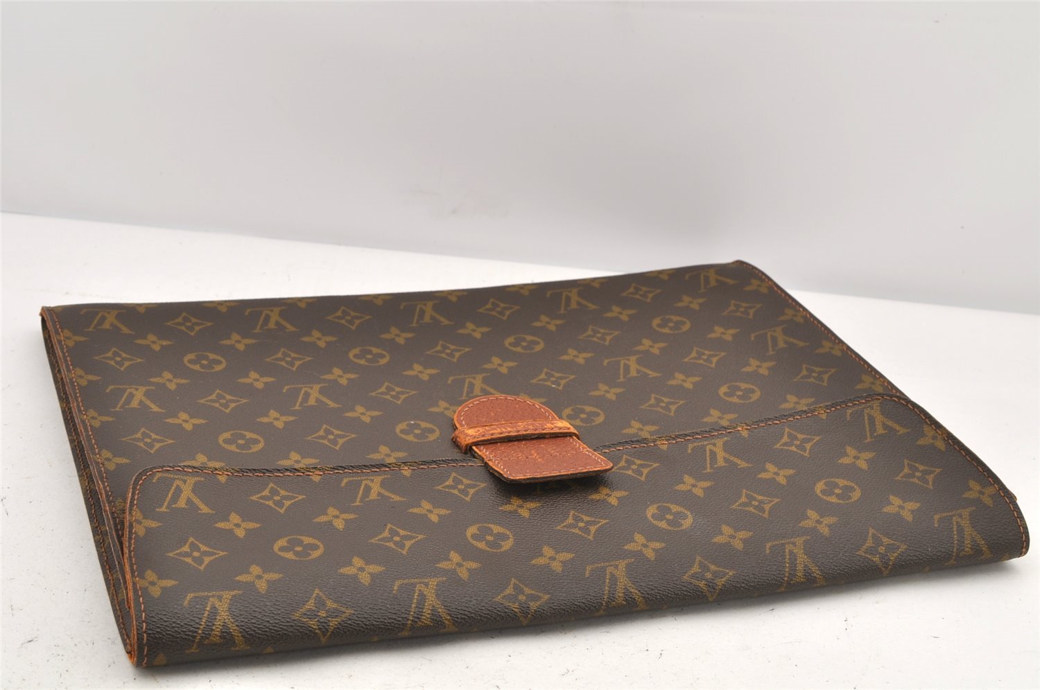 Authentic Louis Vuitton Monogram Poche Ministre Document Case Old Model LV 3204K