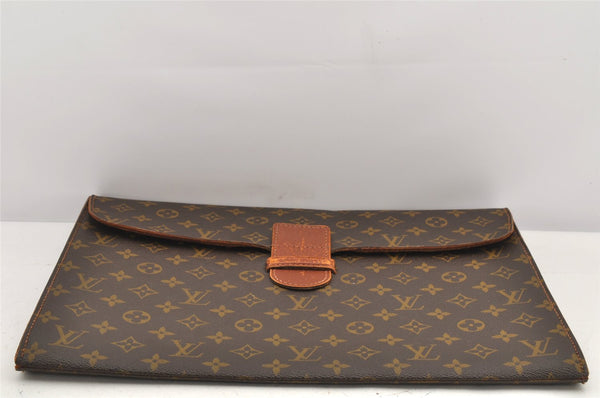 Authentic Louis Vuitton Monogram Poche Ministre Document Case Old Model LV 3204K