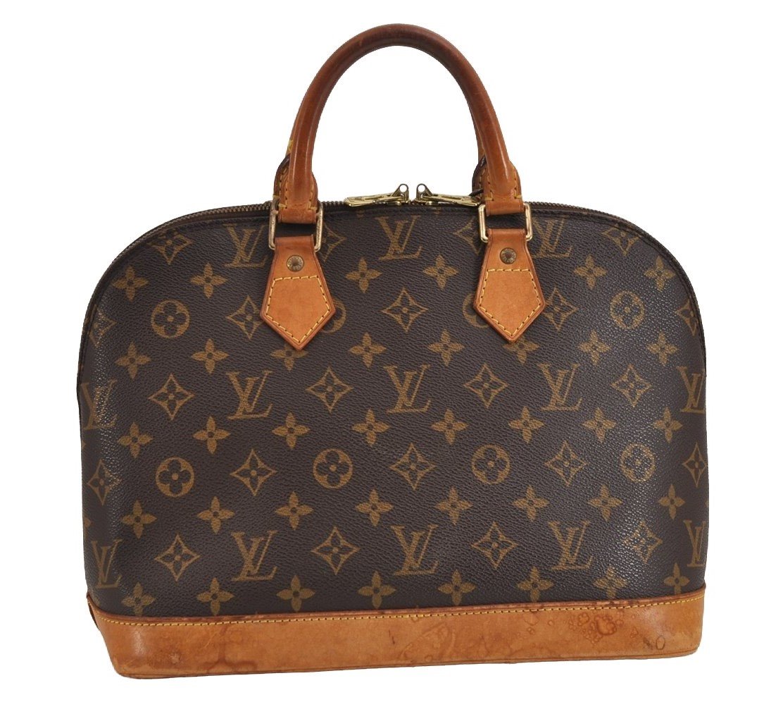 Authentic Louis Vuitton Monogram Alma Hand Bag Purse M51130 LV 3206J