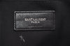 Authentic YVES SAINT LAURENT Clutch Hand Bag Purse Leather ALM453249 Black 3207J