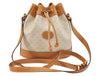 Authentic GUCCI Micro GG PVC Leather Shoulder Drawstring Bag White 3207K