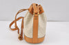 Authentic GUCCI Micro GG PVC Leather Shoulder Drawstring Bag White 3207K