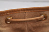Authentic GUCCI Micro GG PVC Leather Shoulder Drawstring Bag White 3207K