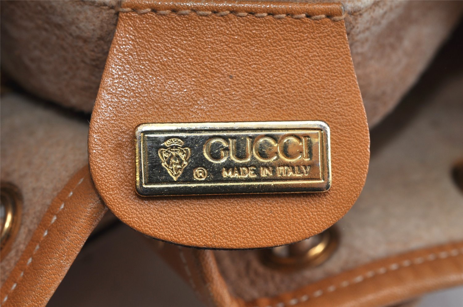 Authentic GUCCI Micro GG PVC Leather Shoulder Drawstring Bag White 3207K