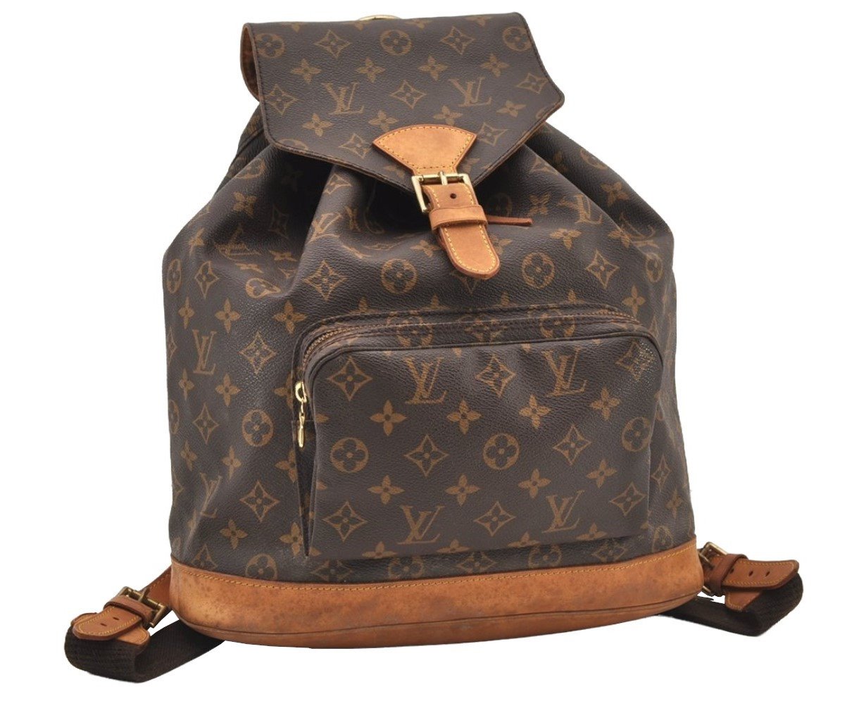 Authentic Louis Vuitton Monogram Montsouris GM Backpack M51135 LV 3208J