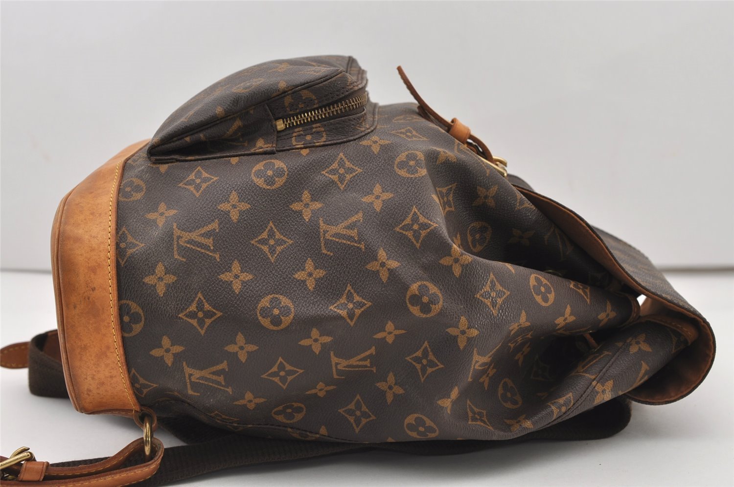 Authentic Louis Vuitton Monogram Montsouris GM Backpack M51135 LV 3208J