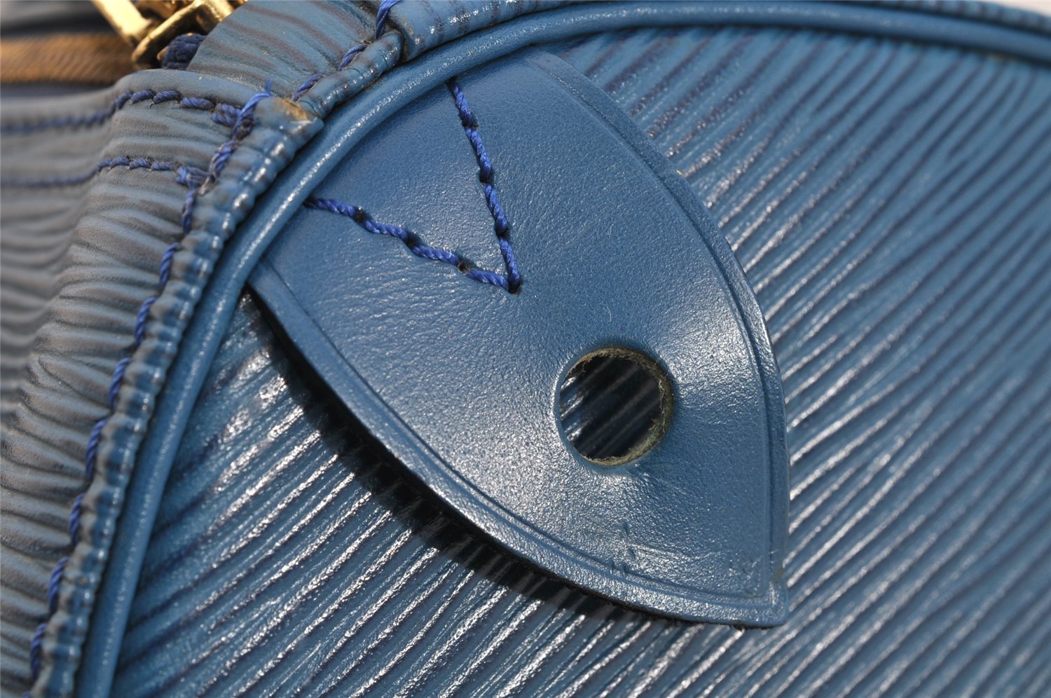 Authentic Louis Vuitton Epi Speedy 30 Hand Boston Bag Blue M43005 LV 3208K