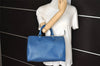 Authentic Louis Vuitton Epi Speedy 30 Hand Boston Bag Blue M43005 LV 3208K