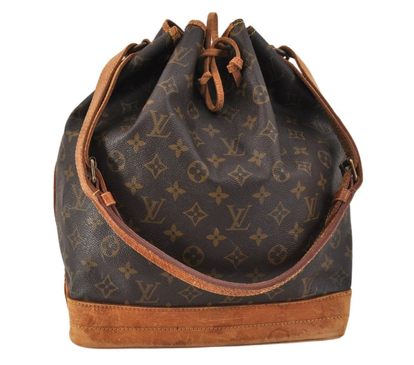 Authentic Louis Vuitton Monogram Noe Shoulder Drawstring Bag M42224 LV 3209K