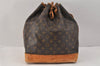 Authentic Louis Vuitton Monogram Noe Shoulder Drawstring Bag M42224 LV 3209K