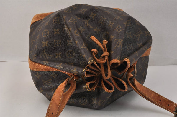Authentic Louis Vuitton Monogram Noe Shoulder Drawstring Bag M42224 LV 3209K