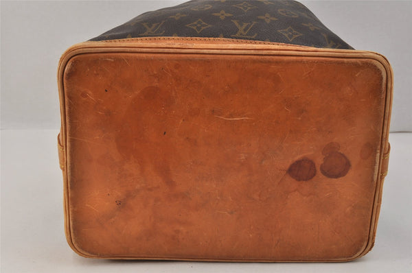 Authentic Louis Vuitton Monogram Noe Shoulder Drawstring Bag M42224 LV 3209K