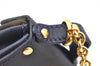 Authentic Salvatore Ferragamo Mini Gancini Bag Charm Leather Navy Blue Box 3211I