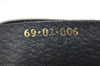 Authentic GUCCI Sherry Line Hand Boston Bag Purse GG PVC Leather Navy Blue 3211K