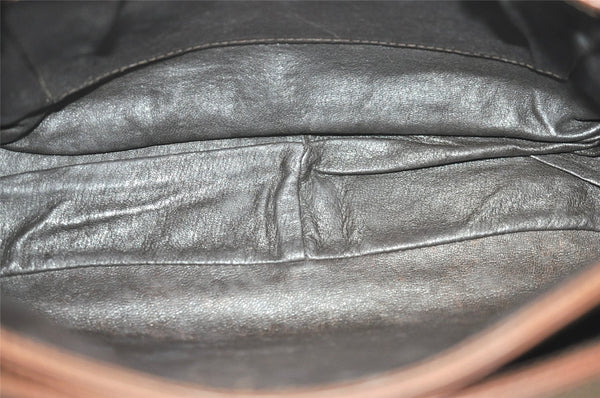 Authentic GUCCI Vintage Shoulder Cross Body Bag Purse Leather Brown 3212I