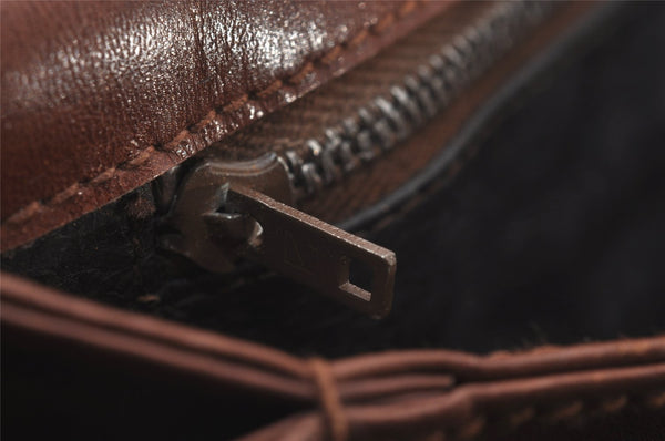 Authentic GUCCI Vintage Shoulder Cross Body Bag Purse Leather Brown 3212I