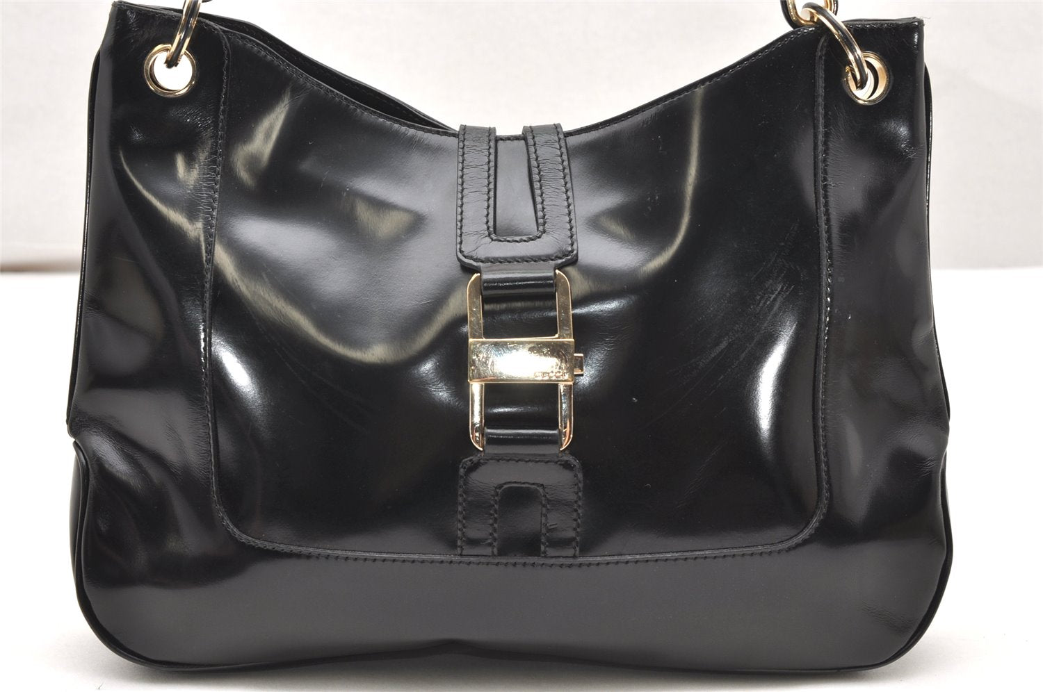 Authentic GUCCI Vintage Shoulder Hand Bag Leather 0014149 Black 3212K
