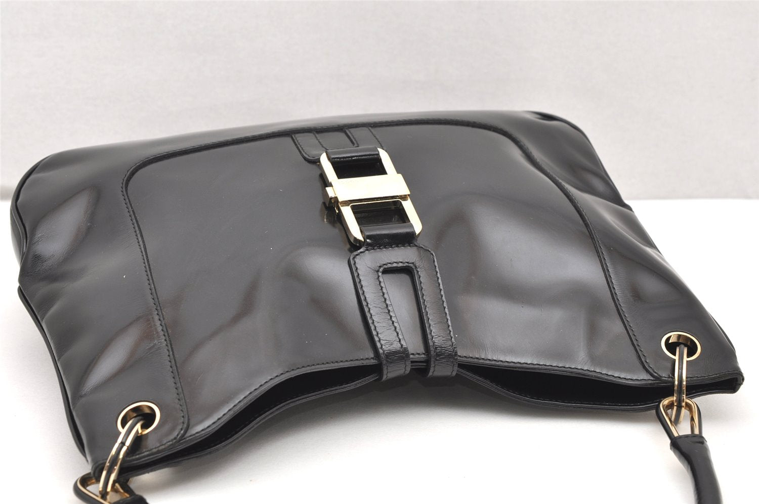 Authentic GUCCI Vintage Shoulder Hand Bag Leather 0014149 Black 3212K