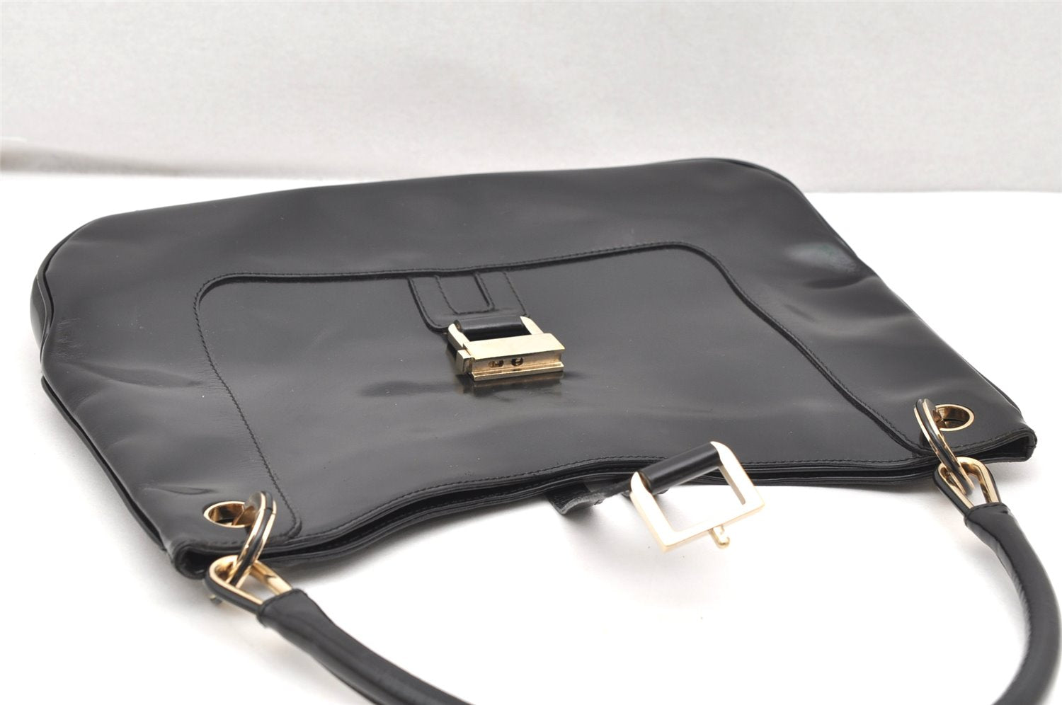 Authentic GUCCI Vintage Shoulder Hand Bag Leather 0014149 Black 3212K