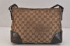 Authentic GUCCI Shoulder Cross Body Bag GG Canvas Leather 114273 Brown 3213K