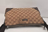 Authentic GUCCI Shoulder Cross Body Bag GG Canvas Leather 114273 Brown 3213K