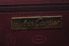 Authentic Cartier Must de Cartier Hand Boston Bag Leather Bordeaux Red 3214I