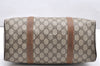 Authentic GUCCI Web Sherry Line Hand Boston Bag GG PVC Leather Brown 3214K