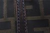 Authentic FENDI Zucca Shoulder Tote Bag Nylon Leather Purse Brown 3215I