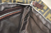Authentic FENDI Zucca Shoulder Tote Bag Nylon Leather Purse Brown 3215I