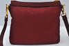 Authentic PRADA Nylon Leather Shoulder Cross Body Bag Red 3215J