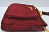 Authentic PRADA Nylon Leather Shoulder Cross Body Bag Red 3215J