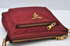 Authentic PRADA Nylon Leather Shoulder Cross Body Bag Red 3215J