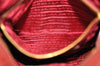 Authentic PRADA Nylon Leather Shoulder Cross Body Bag Red 3215J