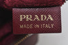 Authentic PRADA Nylon Leather Shoulder Cross Body Bag Red 3215J
