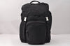 Authentic PRADA Vintage Nylon Tessuto Drawstring Backpack Black Junk 3215K