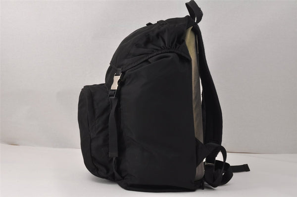 Authentic PRADA Vintage Nylon Tessuto Drawstring Backpack Black Junk 3215K