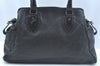 Authentic FENDI Etniko Vintage Shoulder Hand Tote Bag Leather Black 3216I