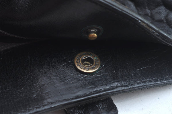 Authentic FENDI Etniko Vintage Shoulder Hand Tote Bag Leather Black 3216I
