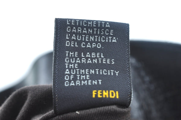 Authentic FENDI Etniko Vintage Shoulder Hand Tote Bag Leather Black 3216I